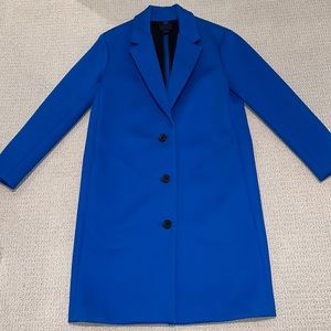 J. Crew Collection cobalt blue Neoprene Topcoat